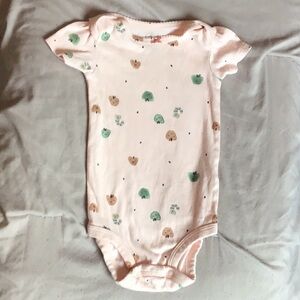 Pink Baby Onesie with Cute Print